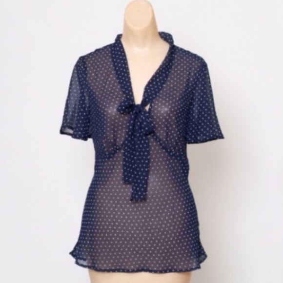 4 for $13🔥 Host pick polkadot shirt Blue and white polkadot - Picture 9 of 9